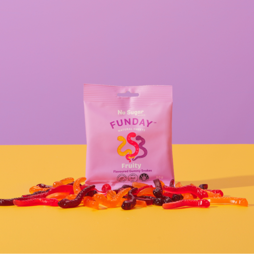 Fruity Gummy Snake 50g (12 BAGS IN EVERY BOX)