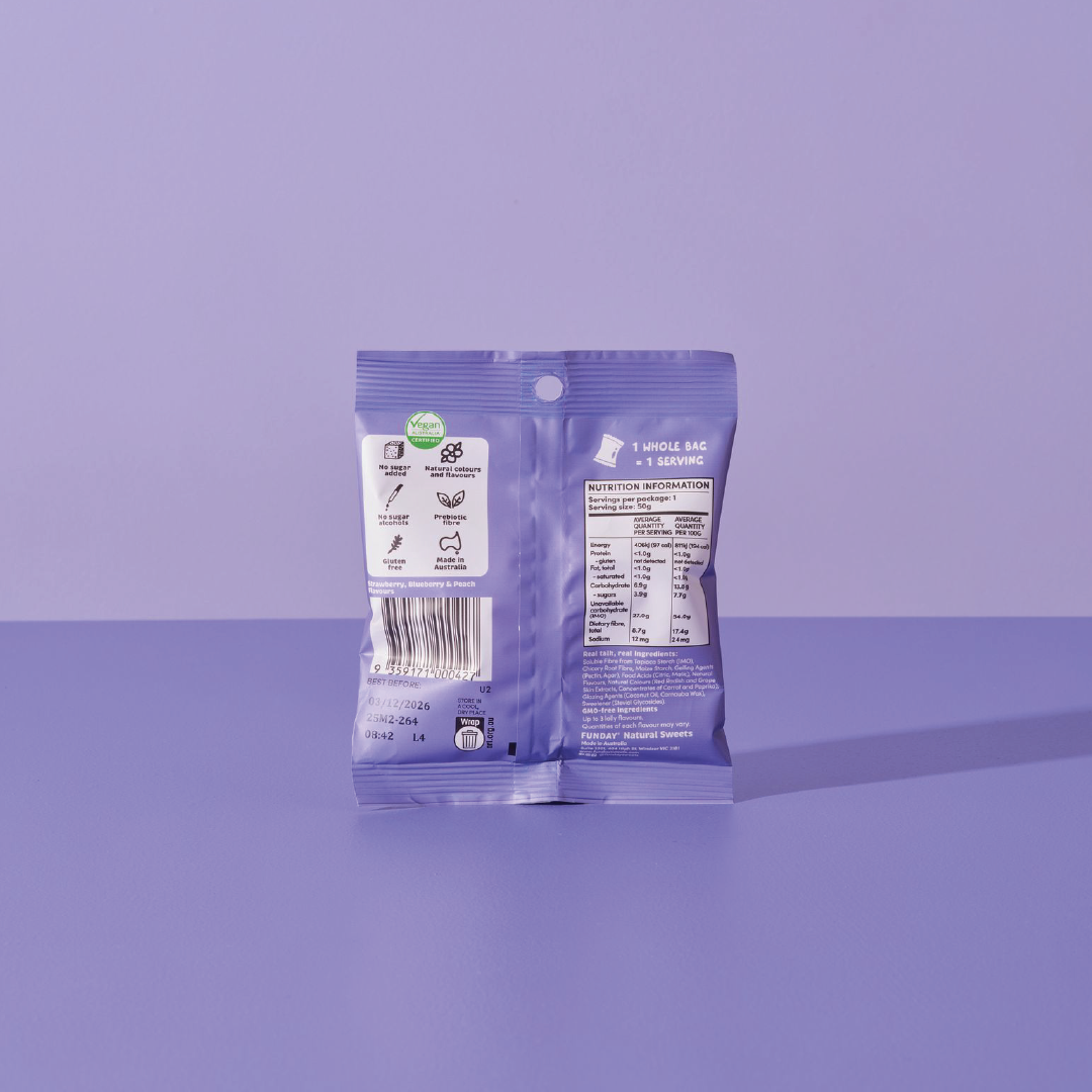 Fruity Flavoured Gummy Koalas 50g (12 BAGS IN EVERY BOX)