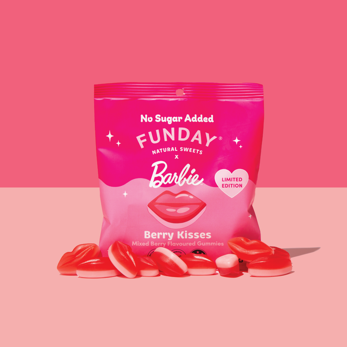 Funday x Barbie Mixed Berry Kisses Flavoured Gummies (12 x 50g)