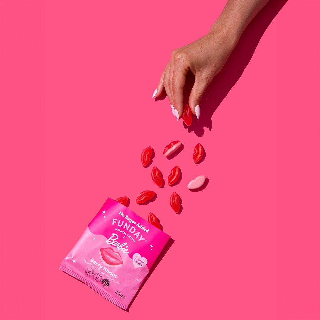 Funday x Barbie Mixed Berry Kisses Flavoured Gummies