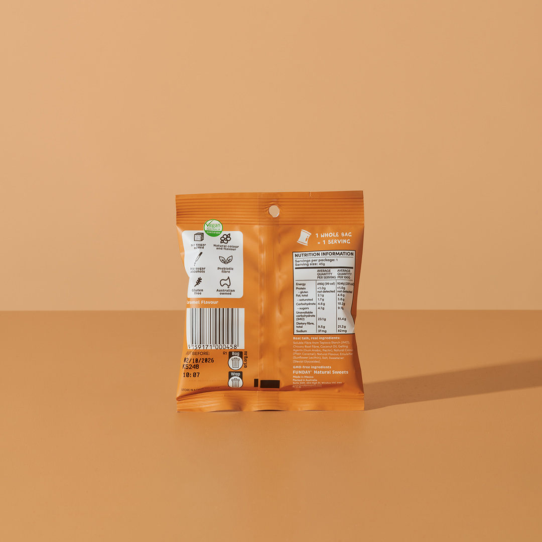 Caramel Chews 45g (12 BAGS IN EVERY BOX)