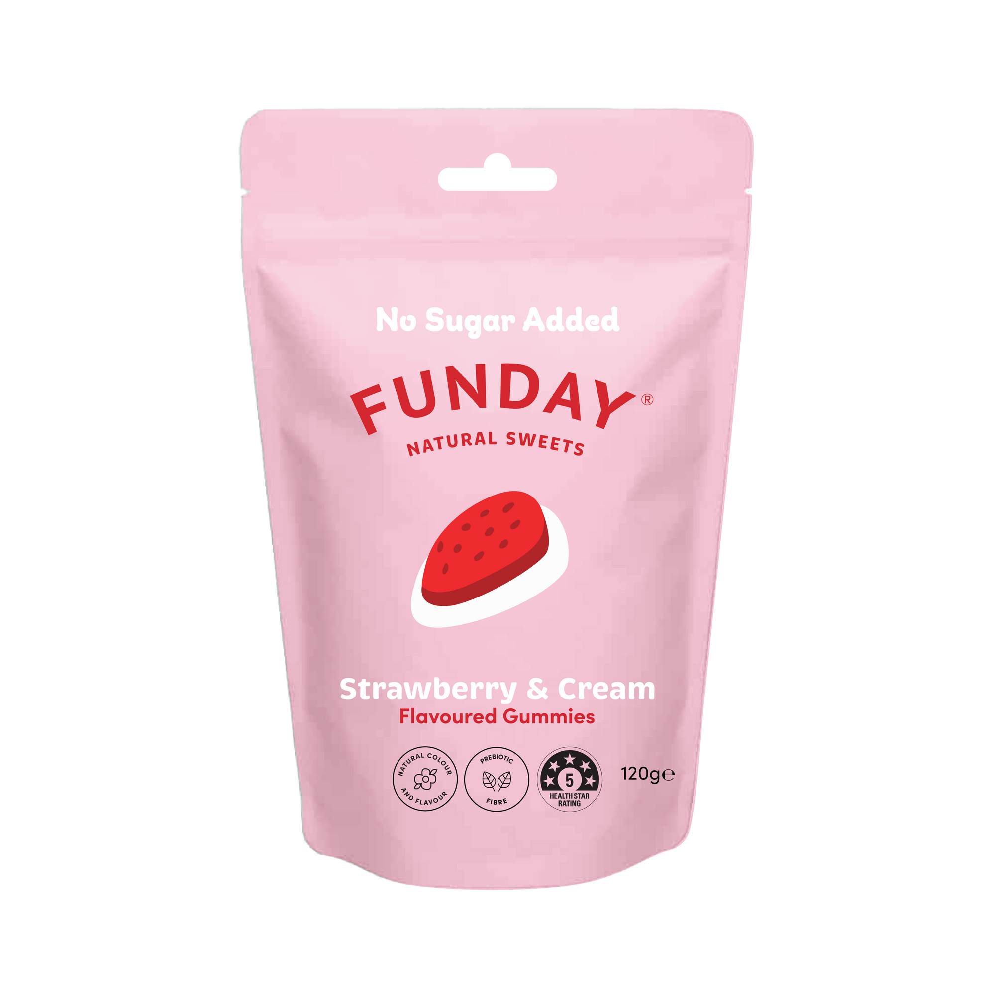 FUNDAY Strawberry & Cream Flavoured Gummies 120g