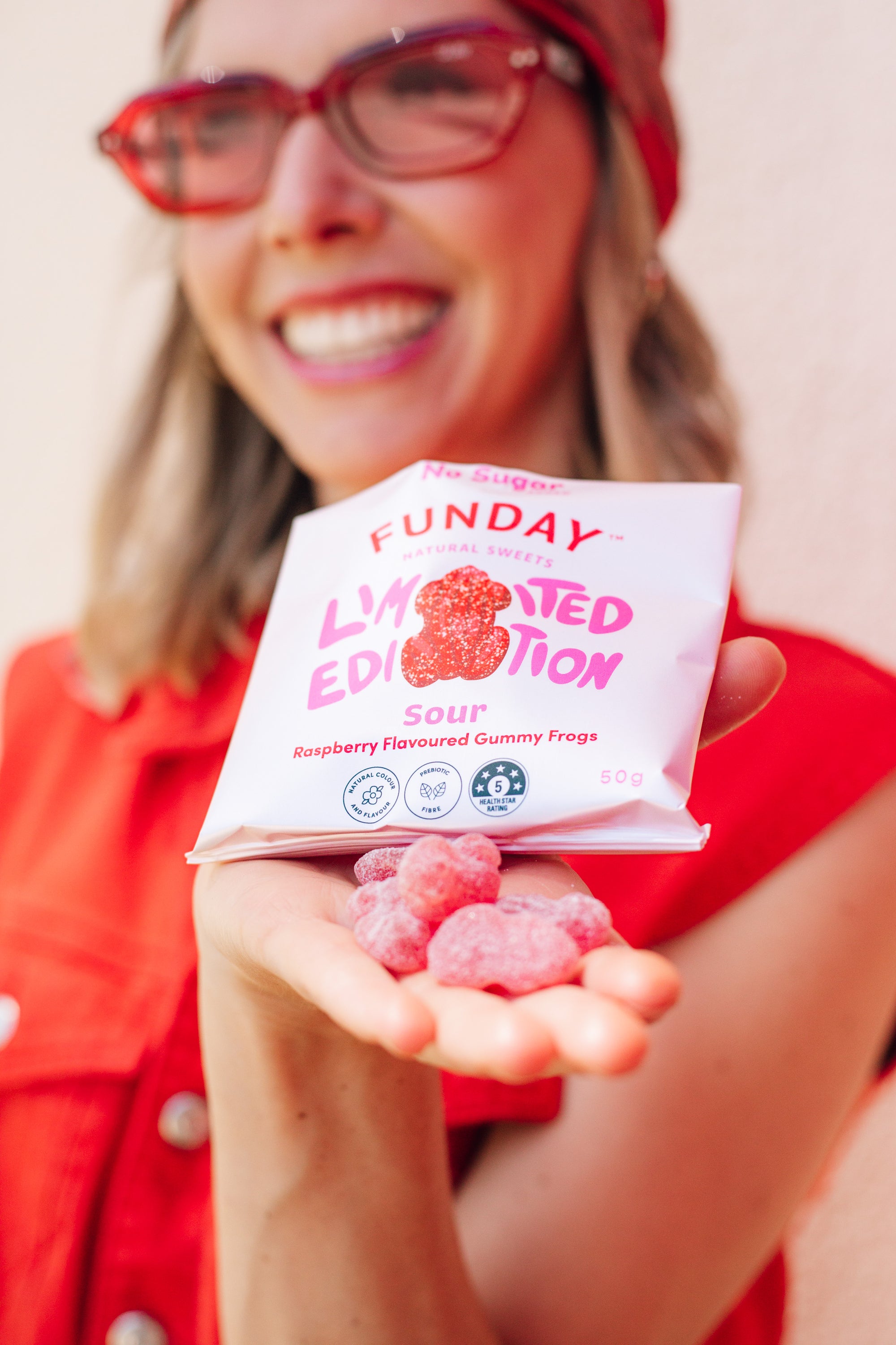 Sour Raspberry Gummy Frogs