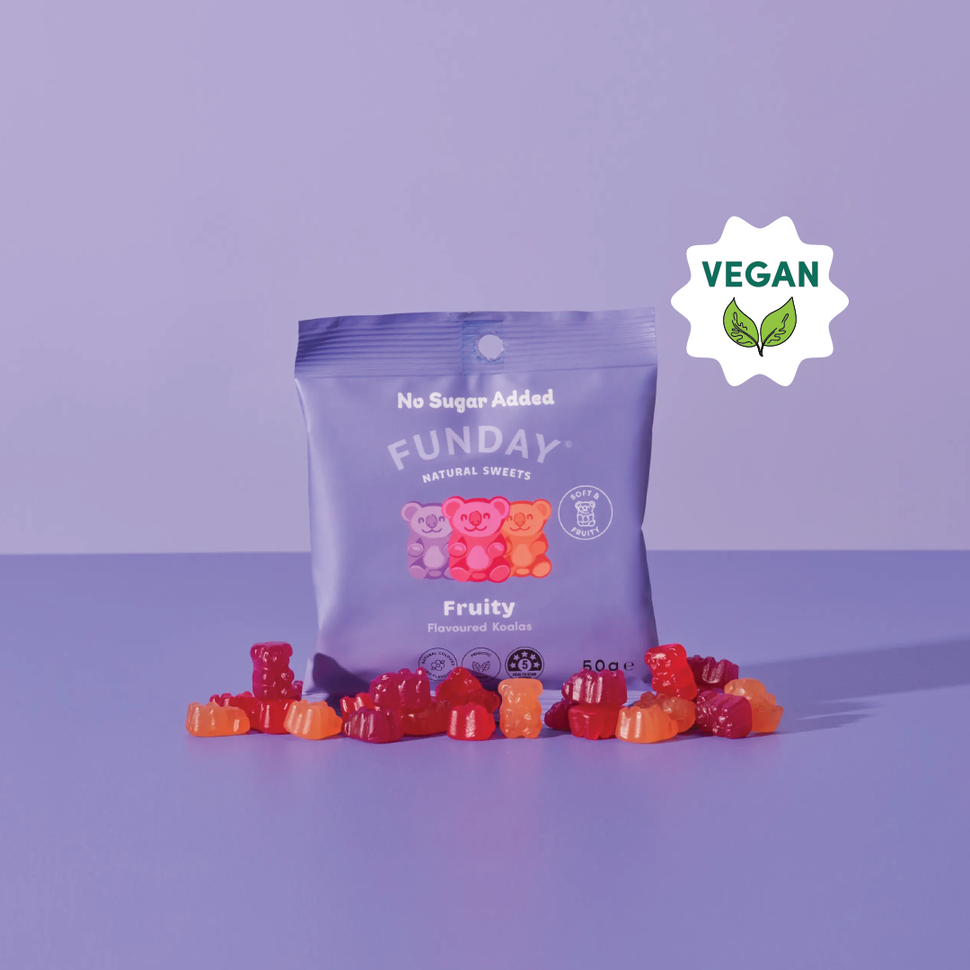 Fruity Flavoured Gummy Koalas 50g (12 BAGS IN EVERY BOX)