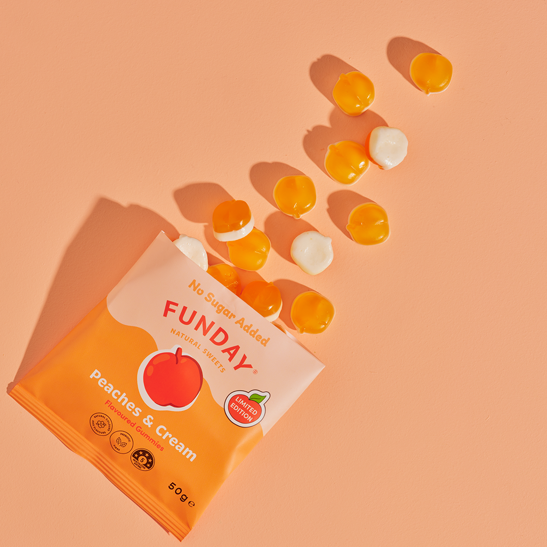 Peaches & Cream Gummies 50g (12 Pack)