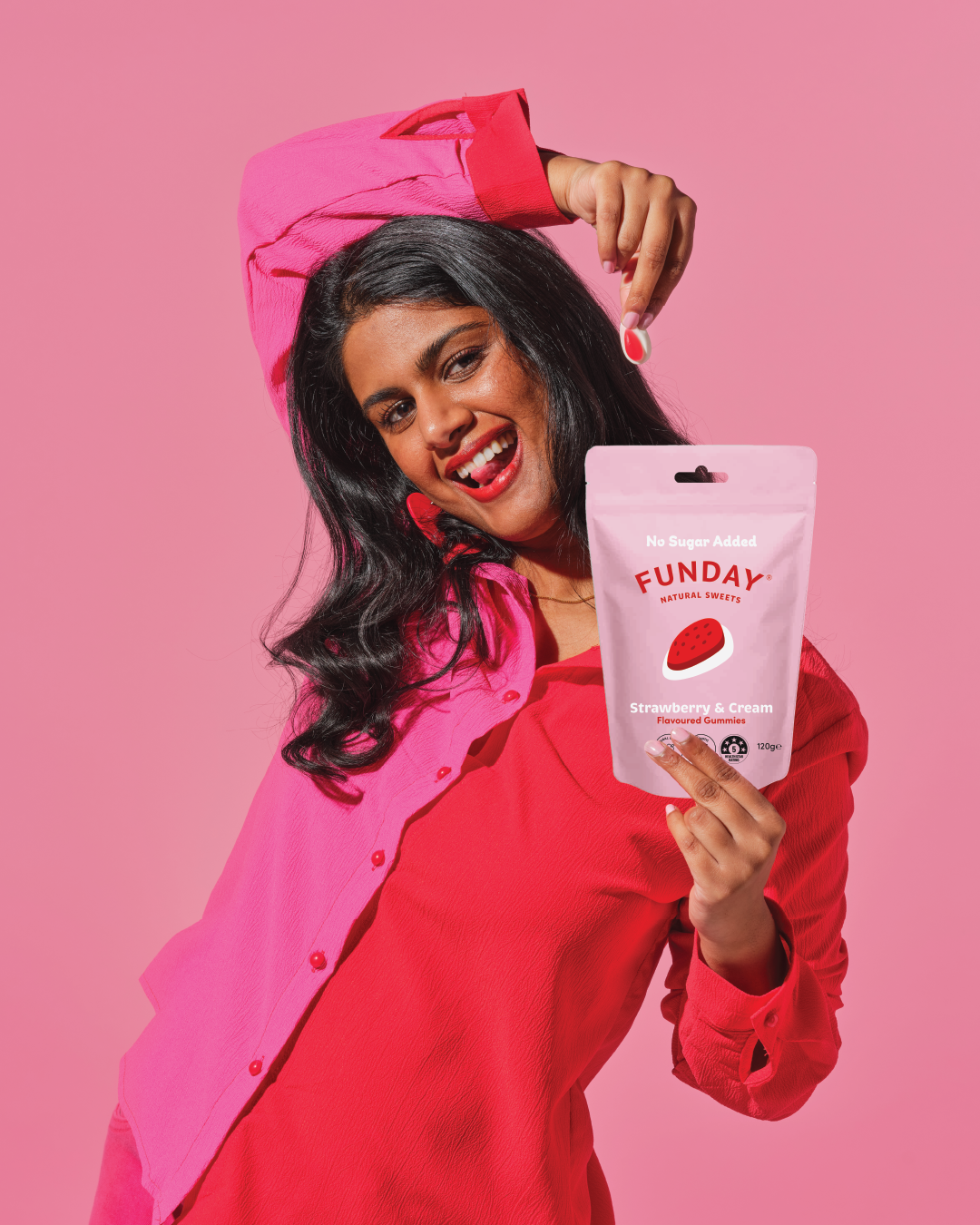 Strawberry & Cream Flavoured Gummies 120g