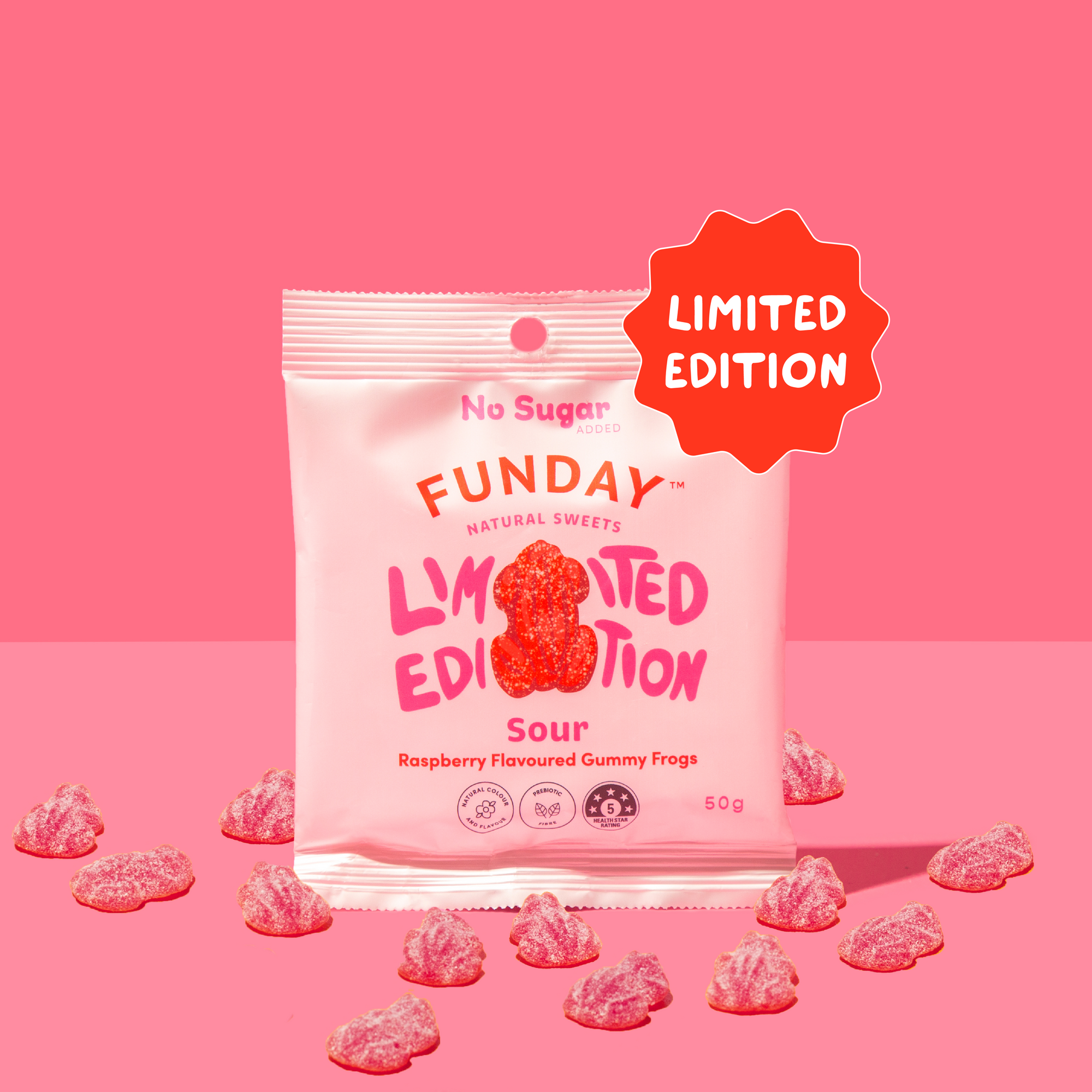 Sour Raspberry Gummy Frogs