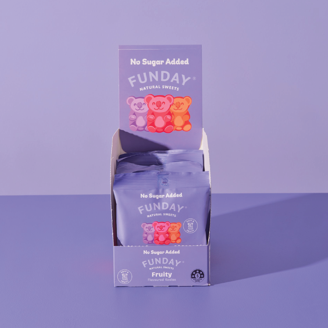 Fruity Flavoured Gummy Koalas 50g (12 BAGS IN EVERY BOX)