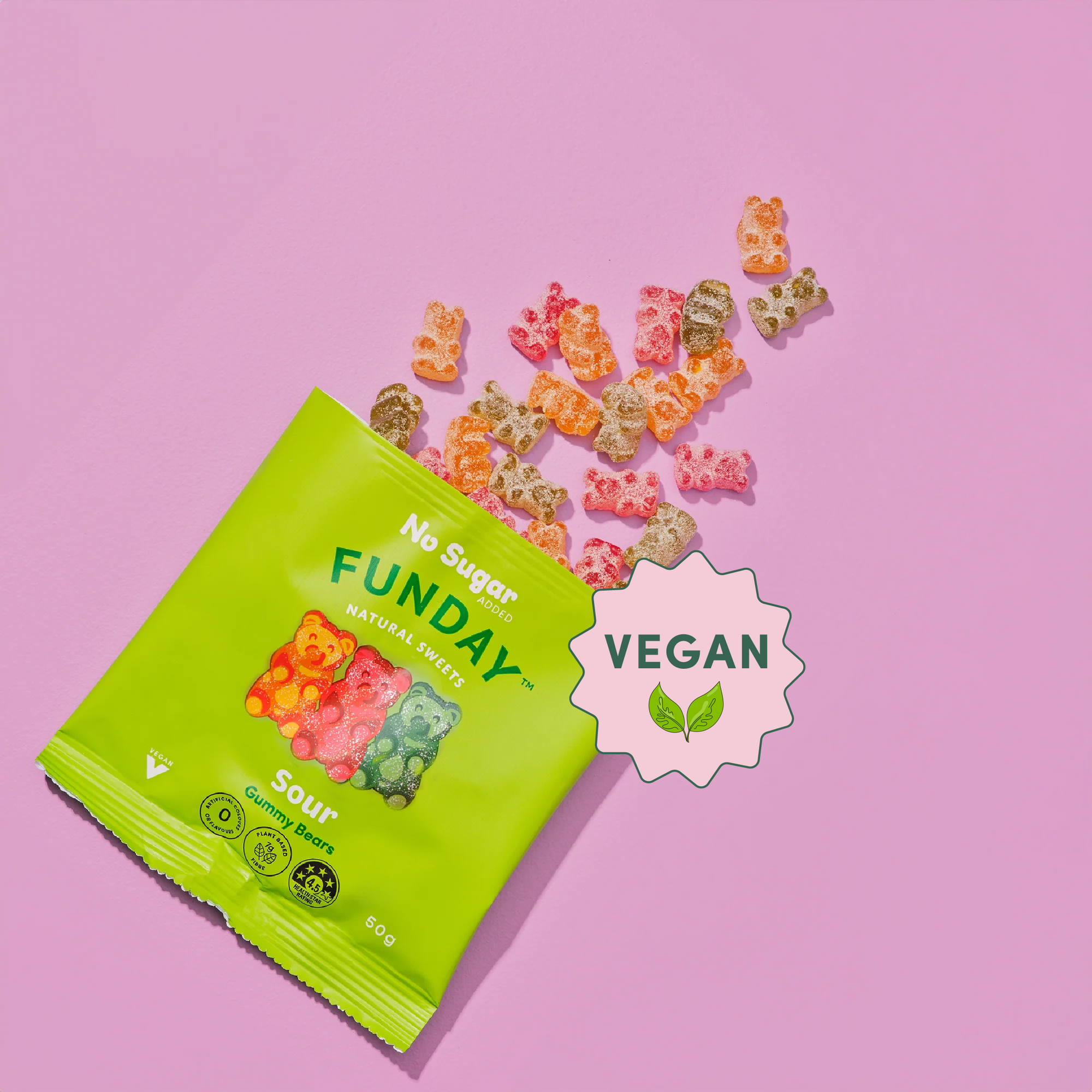 Sour Vegan Gummy Bears (12 x 50g)